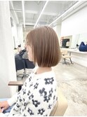 ブリーチ１回ハイトーンミルクティベージュカラー/ケアブリーチ