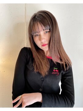 ヴァージ(Verge) レイヤーカット/ウェーブパーマ/前髪/こなれミディ[代官山駅]