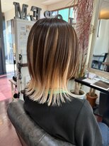 ローレン(LOREM)&nbsp;ボブウルフ/インナーカラー/ブリーチ/バレイヤージュ/小顔外ハネ