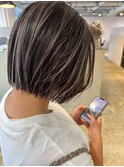 ショートボブに合うハイライト