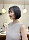レイヤー/顔まわりカット/くびれヘア/黒髪ボブ/恵比寿