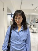 ミディアム_オン眉_パーマ