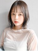美髪デジタルパーマ結べるボブ前髪小顔カットくせ毛風カール