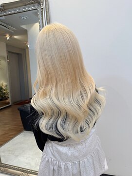 アンククロス 青山店(ANKH CROSS) 絹髪/髪質改善カラー/ハイトーンホワイト/ロング