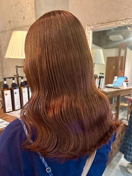 ヨーク(yoke.) 艶髪ウェーブ/髪質改善/透明感カラー/オレンジブラウン