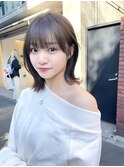 ナチュラル小顔前髪あり後れ毛サイドバング結べるボブくびれヘア