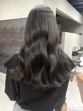 ヘアー アイス ルーチェ(HAIR ICI LUCE) ブリーチなしグレージュ透明感カラー秋カラーレイヤーカット/今