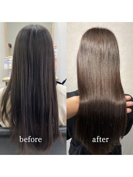 エルプラスヘアー 平尾店(L+hair) 髪質改善トリートメントでつくるうる艶チョコレートブラウン