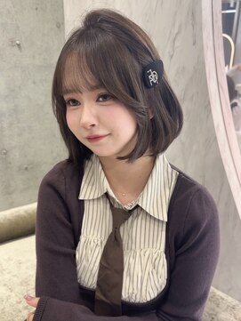 ロンドルピナス 小倉(Lond Lupinus) 黒髪カタログ/オリーブグレー/ココアベージュ/小顔に見せるヘア