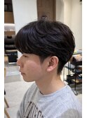 簡単時短セット！ニュアンスマッシュパーマスタイル