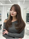 レイヤーカット &nbsp;アッシュベージュ &nbsp;透明感カラー