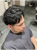 強め毛流れパーマ
