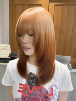テトラ バイ ネオリーブ 横浜西口店(tetra by neolive)&nbsp;夏カラー　オレンジデザイン　シャギーカット　ルーツ　横浜★