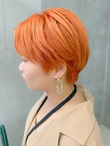 テトヘアー(teto hair) オレンジベージュ、ハンサムショート、オレンジカラー