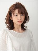 20代30代40代シアーピンク透明感くびれボブ外ハネ乾かすだけ