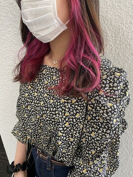 ネオリーブカップ 町田店(Neolive capu) インナーカラー×ビビットピンク【韓国風/チョコレート】