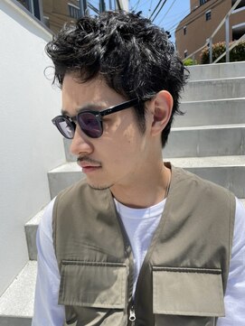 クオル 立川(QOL) 無造作パーマツイストスパイラルパーマツーブロック波巻きパーマ