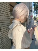 milky white/ホワイトカラー/ショート/ハイトーン/ケアブリーチ