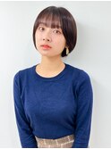 【長谷川】ぱっつんバングショートボブ