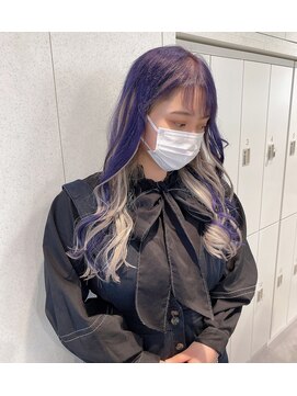 ユーフォリア 渋谷グランデ(Euphoria SHIBUYA GRANDE) バイオレット　インナーホワイト　エクステ80本