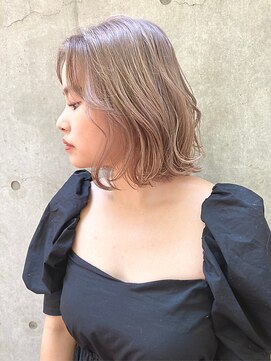 ジアン バイ ミルボン 西宮ガーデンズプラス(GIEN by milbon) ハイトーン外国人風カラー/ショートミディアム/濱田 実果