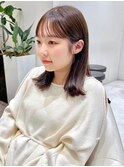 巻かない前髪カット*レイヤーカット*くびれヘア*ベージュカラー
