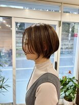 ブロッサム 大塚店(Blossom) 大人可愛い20代30代40代黒髪前下がりショートボブ丸みショート