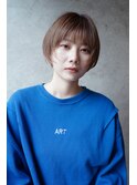 大人可愛い20代30代40代黒髪前下がりショートボブ丸みショート◎