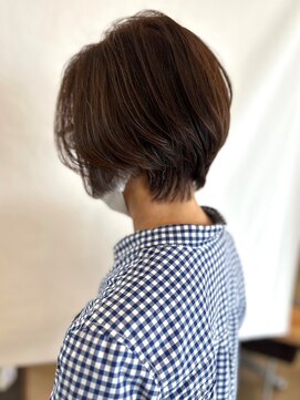 ヘアメイク ミチ 富田店(HAIRMAKE MICHI) 【MICHI 富田店　西村 亜矢】 アッシュブラウン ショートボブ