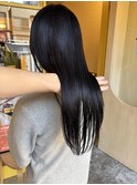 〈浅草 半個室〉ケアストレート/地毛風ブラック