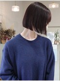 切りっぱなしボブ 暗髪ラベンダー【鹿児島中央】