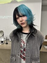 レコ 渋谷(LECO) ハイトーンミント×ブラックのコントラストカラー