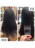 髪質改善縮毛矯正『髪にドラマを』ビフォーアフター