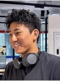 ピンパーマメンズショートスパイキーショート