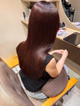 ミリィ 四日市(mily) 髪質改善縮毛矯正＋レッドブラウンカラー