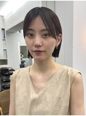 ロブ/ボブ/ヘイリーボブ/切りっぱなし／サイドバング/前髪なし