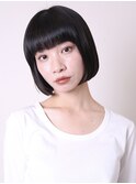 似合わせカット暗めカラーブルーブラックショートボブ0903