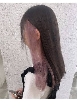 カリーナコークス 原宿 渋谷(Carina COKETH) ブリーチ2回のミルキーピンクインナー