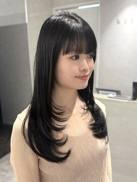 キートス(Kiitos) 大人可愛いワイドバング×透け感レイヤー