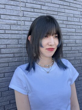 ヘアーサロン 二階堂(hair salon 二階堂) 顔周りレイヤー×裾カラー
