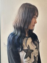 ラフ バイ マグ 南松本(R.A.F. by Mag)&nbsp;冬カラー個性派カラーケアブリーチグラデーションブルーカラー