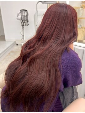 ユイマァル 岡山店(YUIMARL) ツヤ髪20代30代40代ピンクカラーブリーチダブルカラー