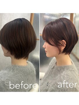 ヘアサロン ドットプラス 町田店(dot. plus) 【中西里美】ショート/ピンクベージュ/町田