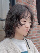 オーガニック アトリエ 大宮(organic+atelier)&nbsp;ミディアムパーマくせ毛風パーマボブパーママッシュボブパーマ