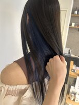 デバイス バイ フレイムス 越谷(DEVICE by Frames)&nbsp;インナーカラー　ネイビー　ブリーチ