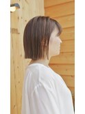 20代30代小顔レイヤーボブ◎透明感アッシュ×外ハネくびれ