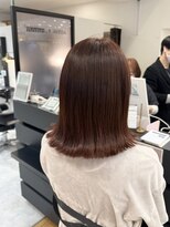 エイチツーオーアヴェダ 渋谷ヒカリエShinQs店 クロードモネH2Oアヴェダ 外はねロブ/ピンクブラウン/渋谷/渋谷駅