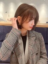 ジアン バイ ミルボン 西宮ガーデンズプラス(GIEN by milbon) ダークパープル/ナチュラルショート/ミルクブラウン/夏/西宮北口