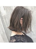 【RIMA】 切りっぱなし質感ボブ×抜け感ハイライト