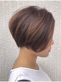 ショートカット グレージュ